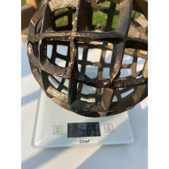 Vintage Unique Decor Metal Geometric Sphere/Ball heavy - Picture 4 of 10